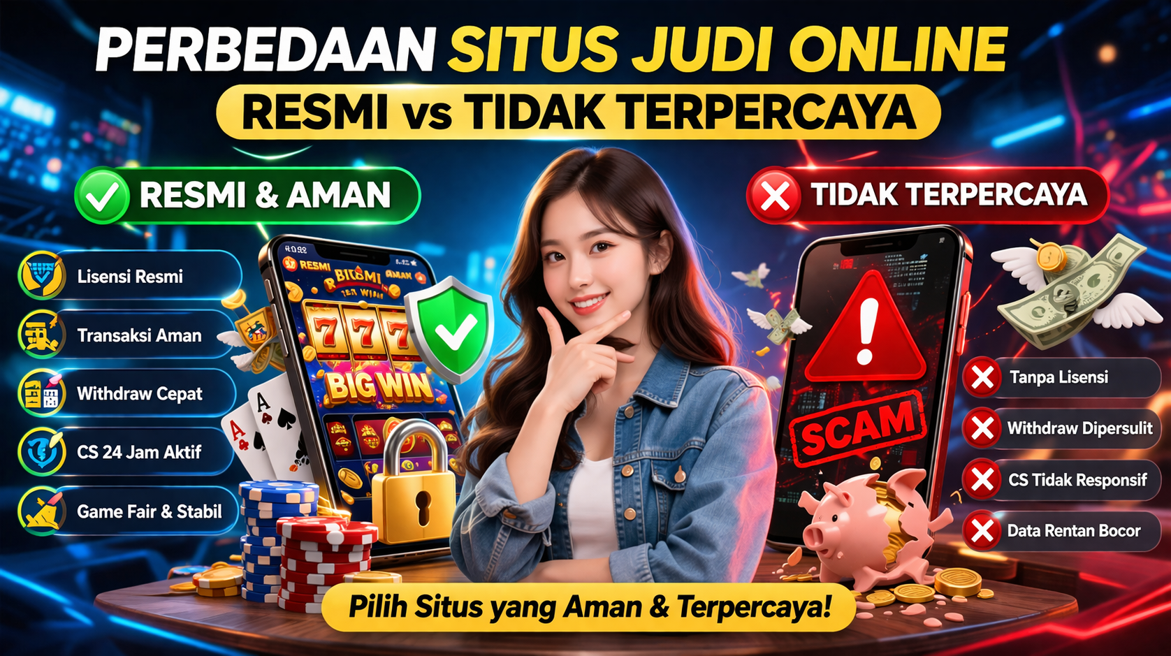 Perbedaan Situs Judi Online Resmi dan Situs Tidak Terpercaya